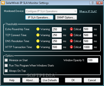 SolarWinds Free IP SLA Monitor screenshot 3