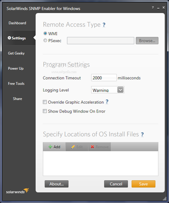 SolarWinds Free SNMP Enabler screenshot 2