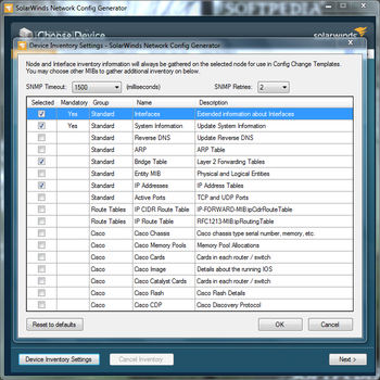 SolarWinds Network Config Generator screenshot 2