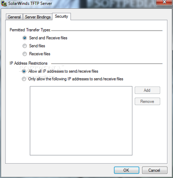 SolarWinds TFTP Server screenshot 4