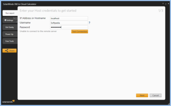 SolarWinds VM to Cloud Calculator screenshot