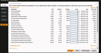 SolarWinds VM to Cloud Calculator screenshot 3