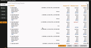 SolarWinds VM to Cloud Calculator screenshot 4