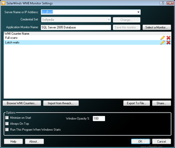 SolarWinds WMI Monitor screenshot 2