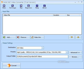 Solid 3GP Video Converter screenshot 3
