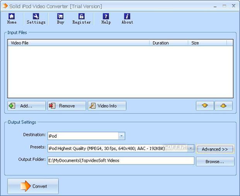 Solid iPod Video Converter screenshot 2