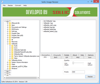 Sollic Image Resizer screenshot