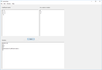 solveLinEqs screenshot