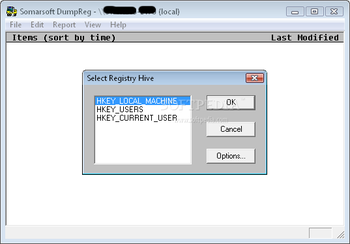 SomarSoft DumpReg screenshot