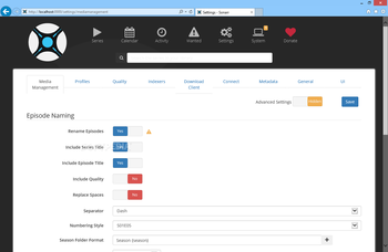 Sonarr screenshot 3