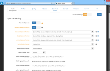 Sonarr screenshot 4
