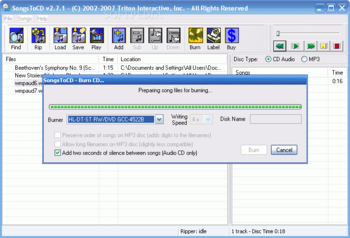 SongsToCD screenshot 3