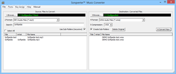 Songverter screenshot