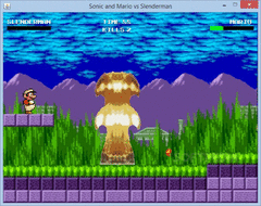Sonic and Mario vs Slenderman screenshot 4