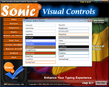 Sonic TextBox ActiveX Control screenshot