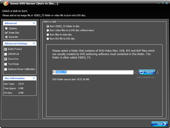 Sonne DVD Burner screenshot 5