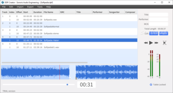 Sonoris DDP Creator screenshot