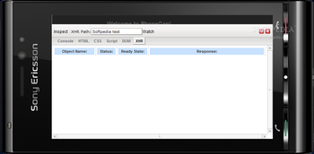 Sony Ericsson PhoneGap Simulator screenshot 3