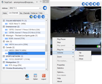 SopCast screenshot 2