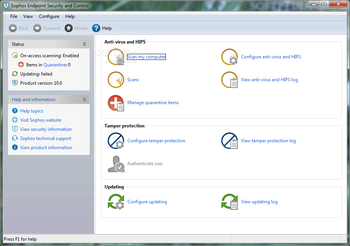 Sophos Endpoint Security and Control (formerly Sophos Anti-Virus) screenshot