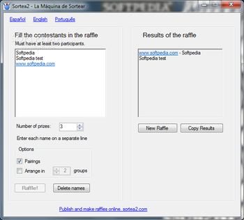 Sortea2PC screenshot