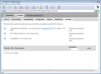 SortSite Professional screenshot 9