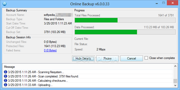 SOS Online Backup screenshot 5