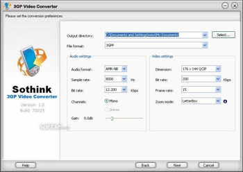 Sothink 3GP Video Converter screenshot 3