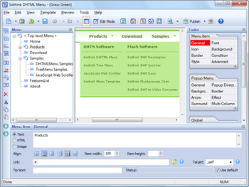 Sothink DHTML Menu screenshot