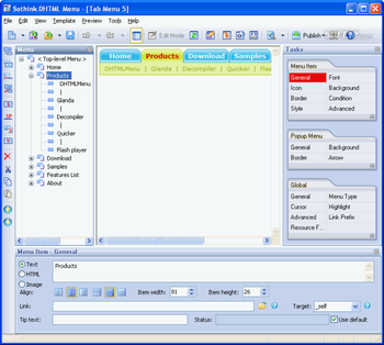 Sothink DHTML Menue screenshot