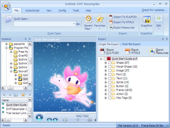 Sothink Flash Decompiler screenshot
