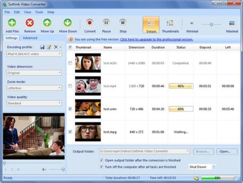 Sothink Video Converter Pro screenshot