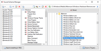 Sound Scheme Manager screenshot