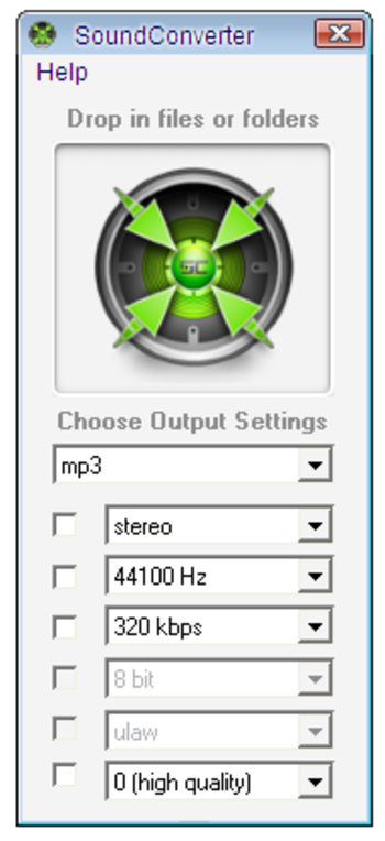 SoundConverter screenshot
