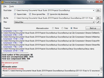 Source Backup screenshot 2