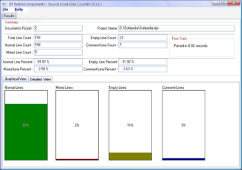 Source Code Line Counter screenshot