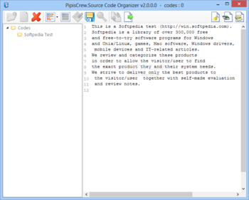 Source Code Organizer screenshot