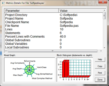 SourceMonitor screenshot 2