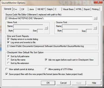 SourceMonitor screenshot 7