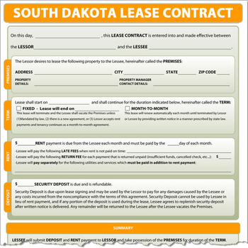 South Dakota Lease Contract screenshot