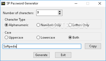 SP Password Generator screenshot