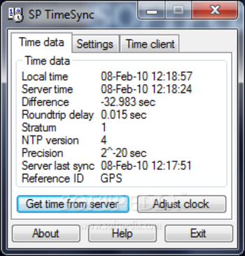 SP TimeSync screenshot