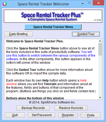 Space Rental Tracker Plus screenshot