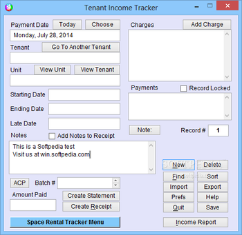 Space Rental Tracker Plus screenshot 5