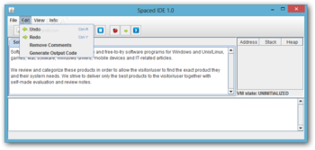 Spaced IDE screenshot 2
