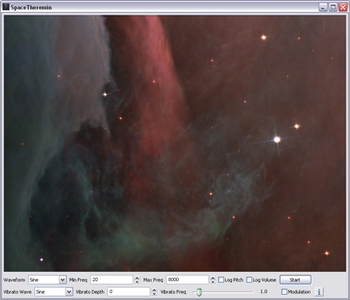 SpaceTheremin screenshot