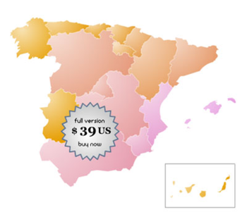 Spain Online Map Locator screenshot