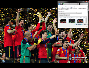 Spain World Champions Windows 7 Theme screenshot