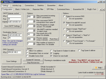 Spam Filter for ISP screenshot 2