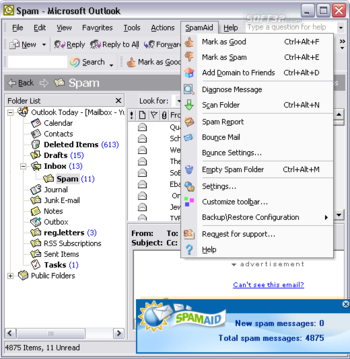 SpamAid screenshot 2